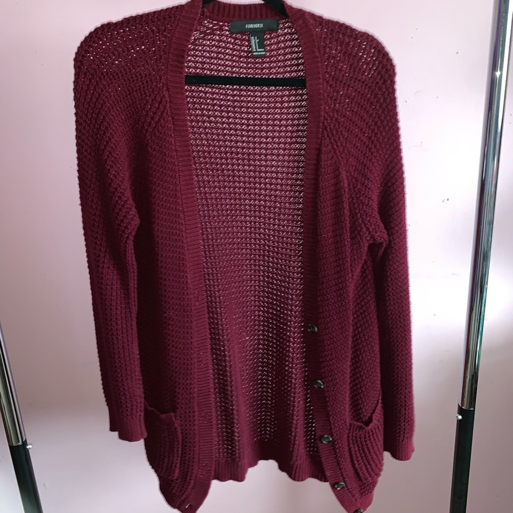 Maroon light cardigan